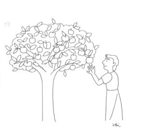 2020年10・11・12月号　28課　モノクロイラスト