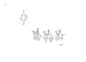 2020年10・11・12月号　38課　モノクロイラスト