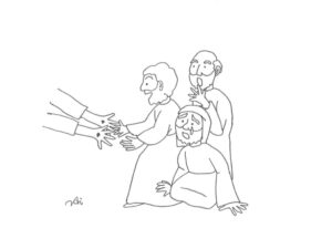 2021年4・5・6月号　2課　モノクロイラスト