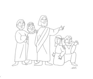 2020年4・5・6月号　5課モノクロイラスト