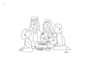 2020年10・11・12月号　31課　モノクロイラスト