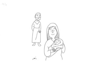 2020年10・11・12月号　36課　モノクロイラスト