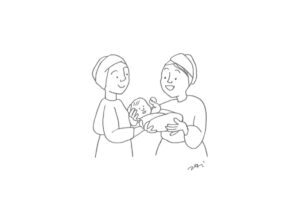 2020年7・8・9月号　19課　モノクロイラスト