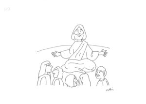 2021年1・2・3月号　42課　モノクロイラスト