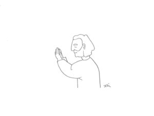 2020年7・8・9月号　26課　モノクロイラスト