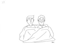 2020年10・11・12月号　29課　モノクロイラスト