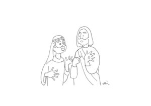 2020年4・5・6月号　3課モノクロイラスト