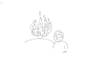 2020年7・8・9月号　20課　モノクロイラスト