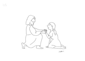 2021年1・2・3月号　43課　モノクロイラスト