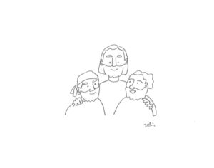 2020年7・8・9月号　24課　モノクロイラスト