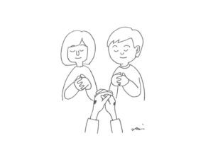 2021年4・5・6月号　4課　モノクロイラスト