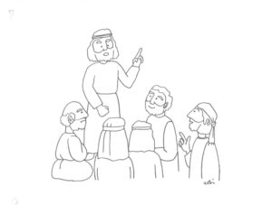 2021年4・5・6月号　7課　モノクロイラスト