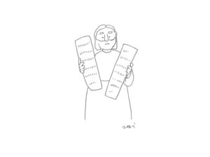 2020年7・8・9月号　25課　モノクロイラスト