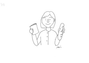 2020年10・11・12月号　30課　モノクロイラスト