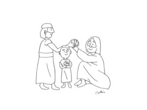 2021年1・2・3月号　50課　モノクロイラスト